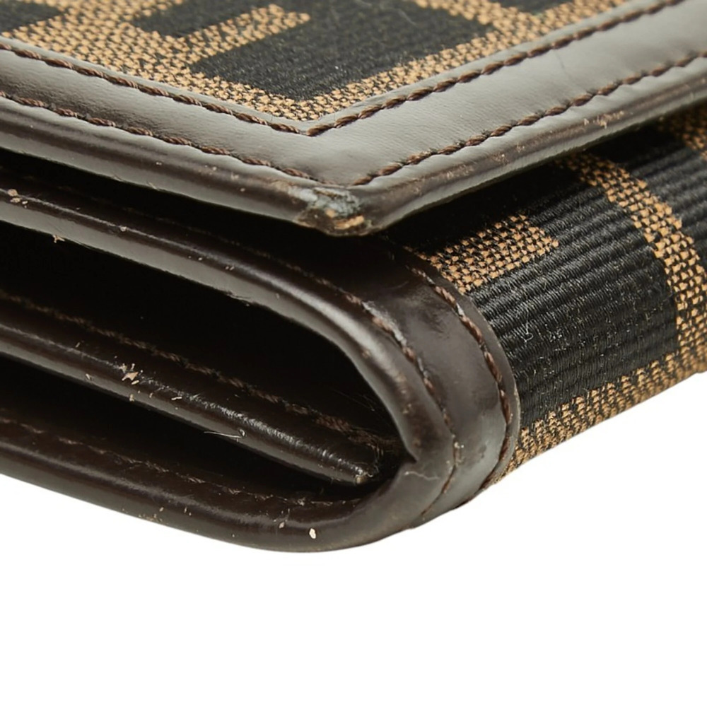 Fendi Zucca Long Wallet 30851 Black Brown Canvas Leather Women's FENDI - Picture 5 of 10